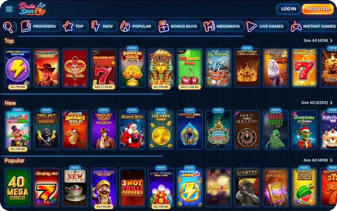 Dudespin Games